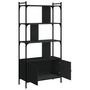 Voir la diapositive 4 : VIDAXL Bibliotheque avec portes noir 76,5x30x154,5cm bois d'ingenierie