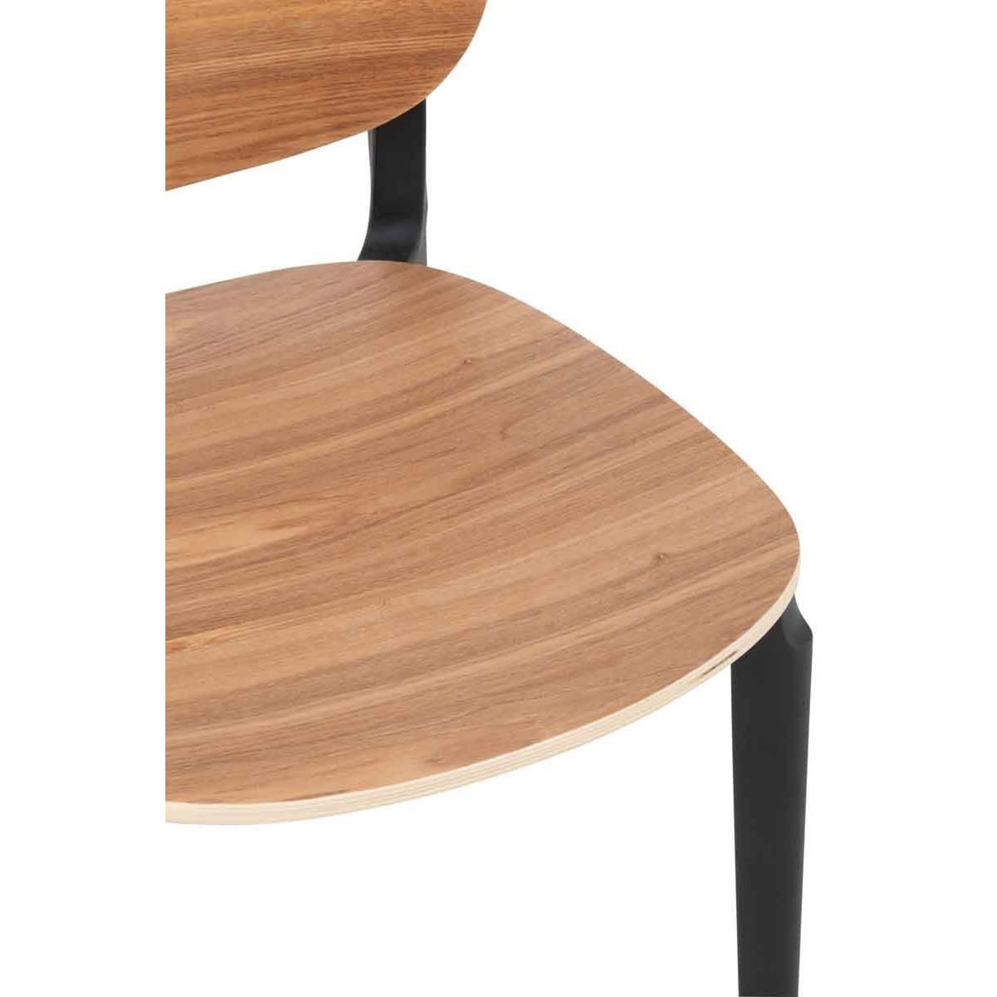 Voir la diapositive 6 : J-LINE Chaise design  finama  82cm naturel & noir