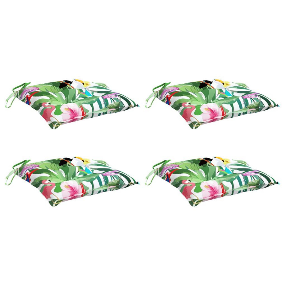 VIDAXL Coussins de chaise lot de 4 multicolore 50x50x7 cm tissu oxford