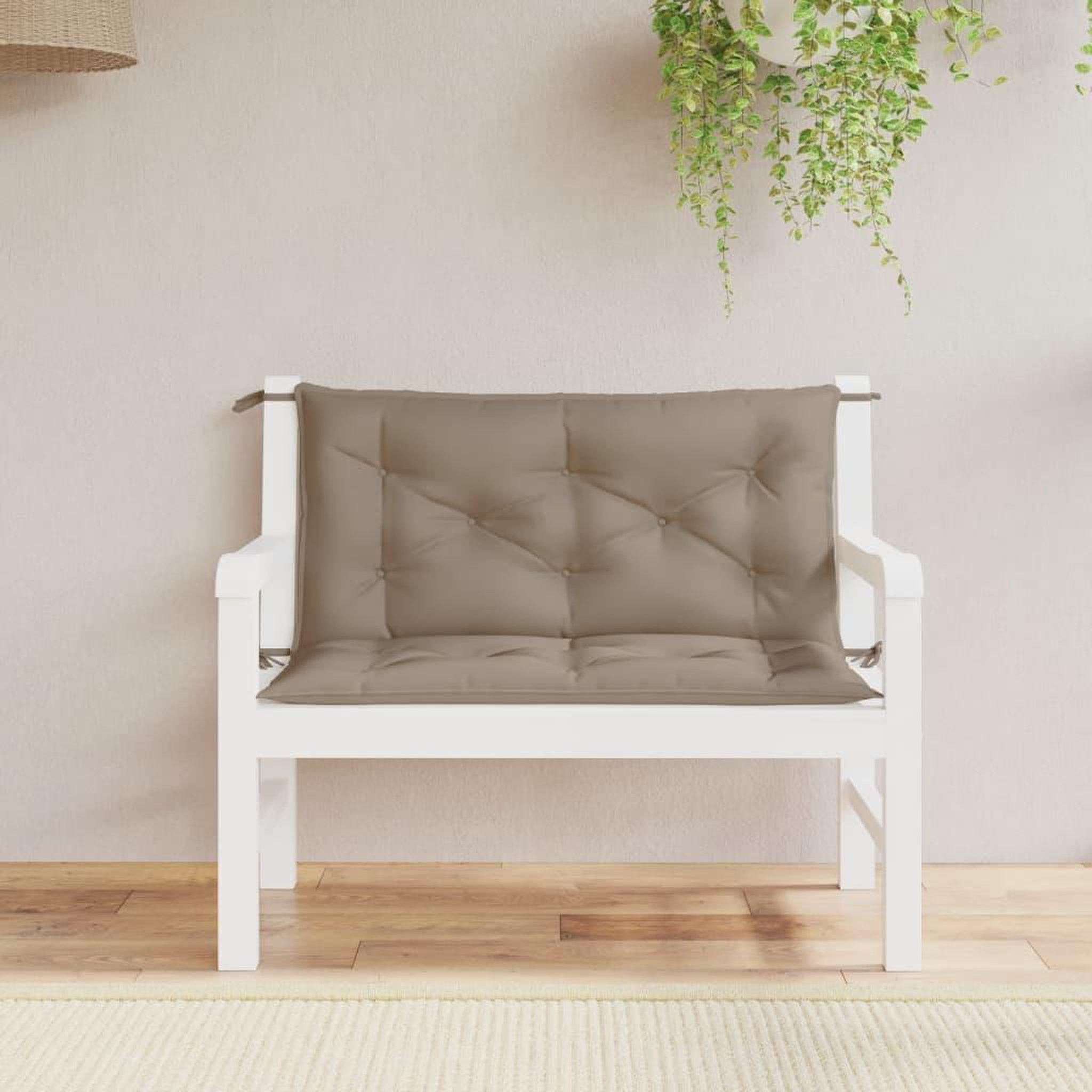 VIDAXL Coussins de banc jardin lot de 2 taupe 100x50x7 cm tissu Oxford