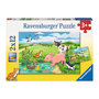 Voir la diapositive 1 : RAVENSBURGER RAVENSBURGER Young animals in the countryside, 2x12st.