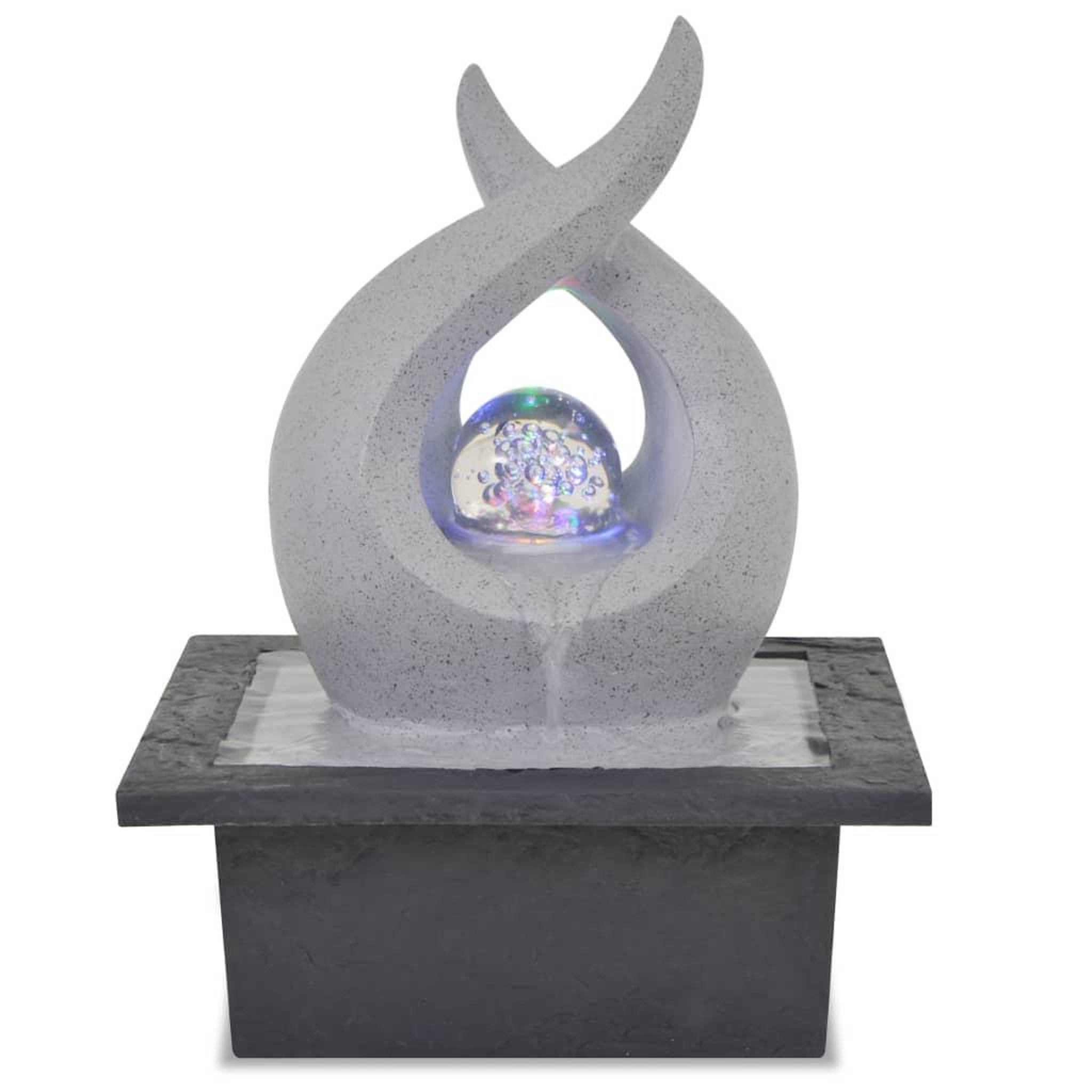 Voir la diapositive 2 : VIDAXL Fontaine d'interieur avec lampe LED Polyresine