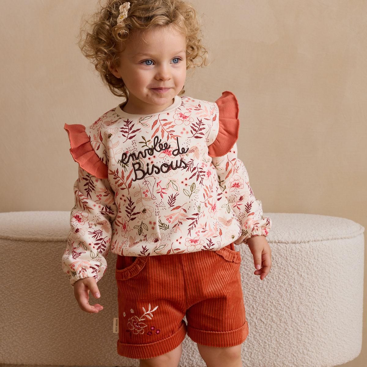 Petit Béguin Short enfant en velours côtelé Manouk