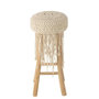 Voir la diapositive 2 : Paris Prix Tabouret de Bar Macramé  Pure Nature  85cm Naturel
