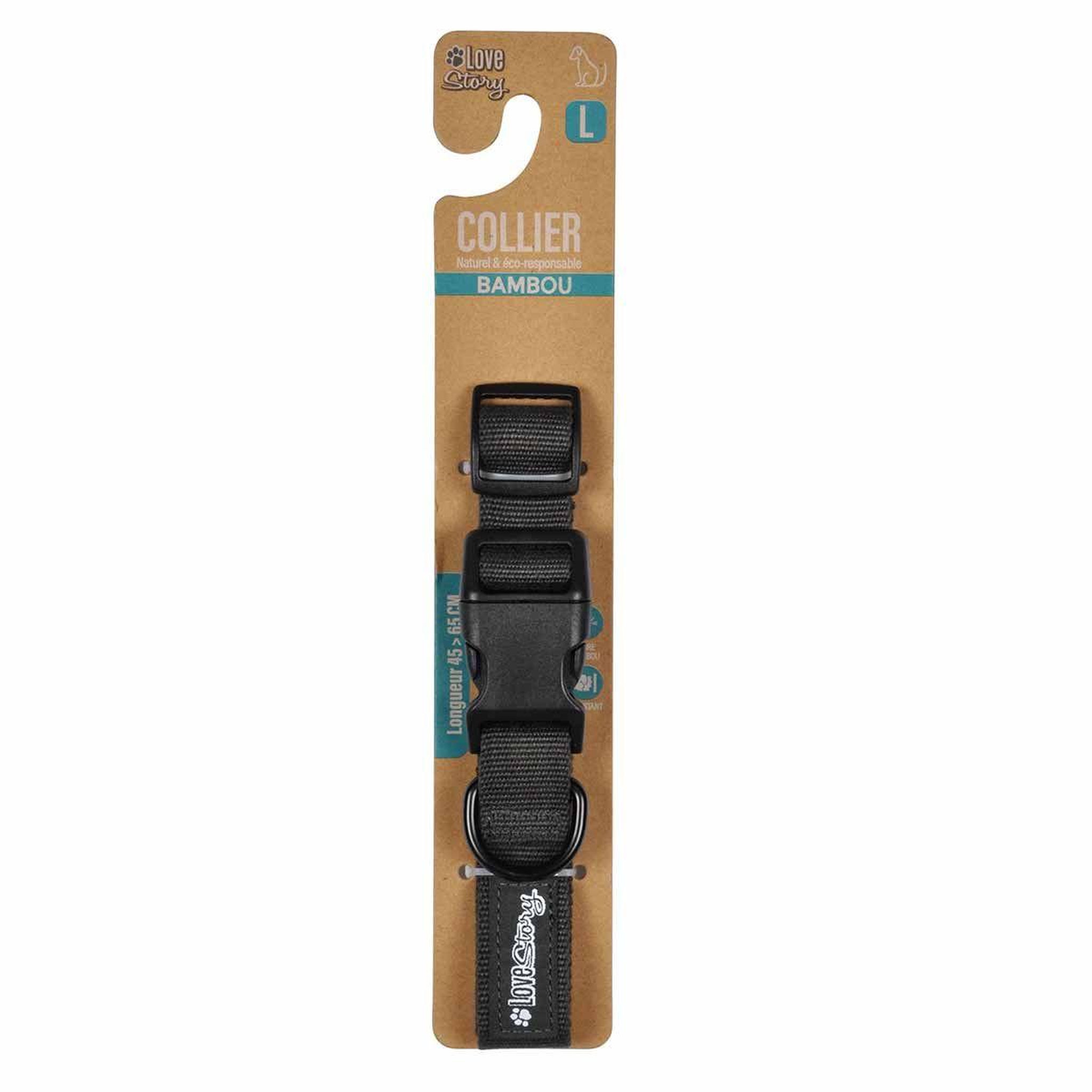 Voir la diapositive 2 : HOMEA Collier pour animaux  réglable  65cm anthracite