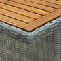 Voir la diapositive 5 : VIDAXL Table de jardin Gris clair Resine tressee et bois d'acacia