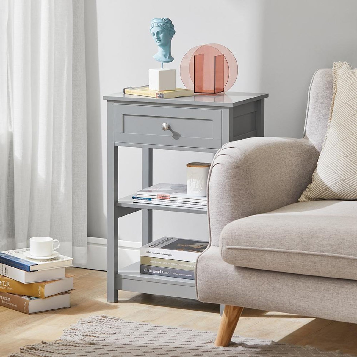 SOBUY SoBuy - Table De Chevet à un tiroir - Moderne - FBT46