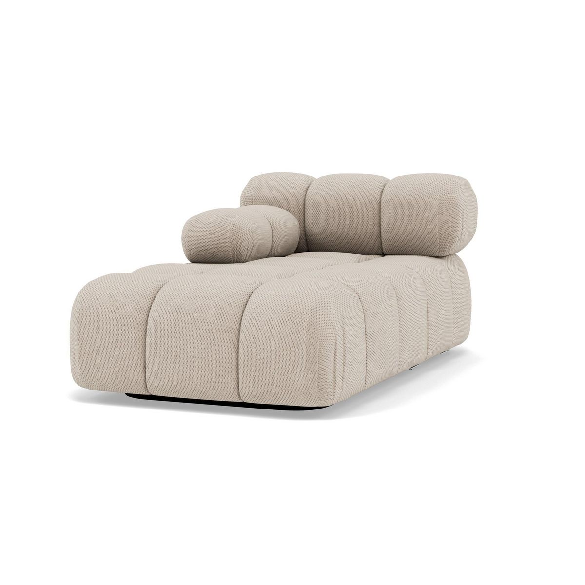 LISA DESIGN Ruby - module d'assise méridienne gauche en velours texturé