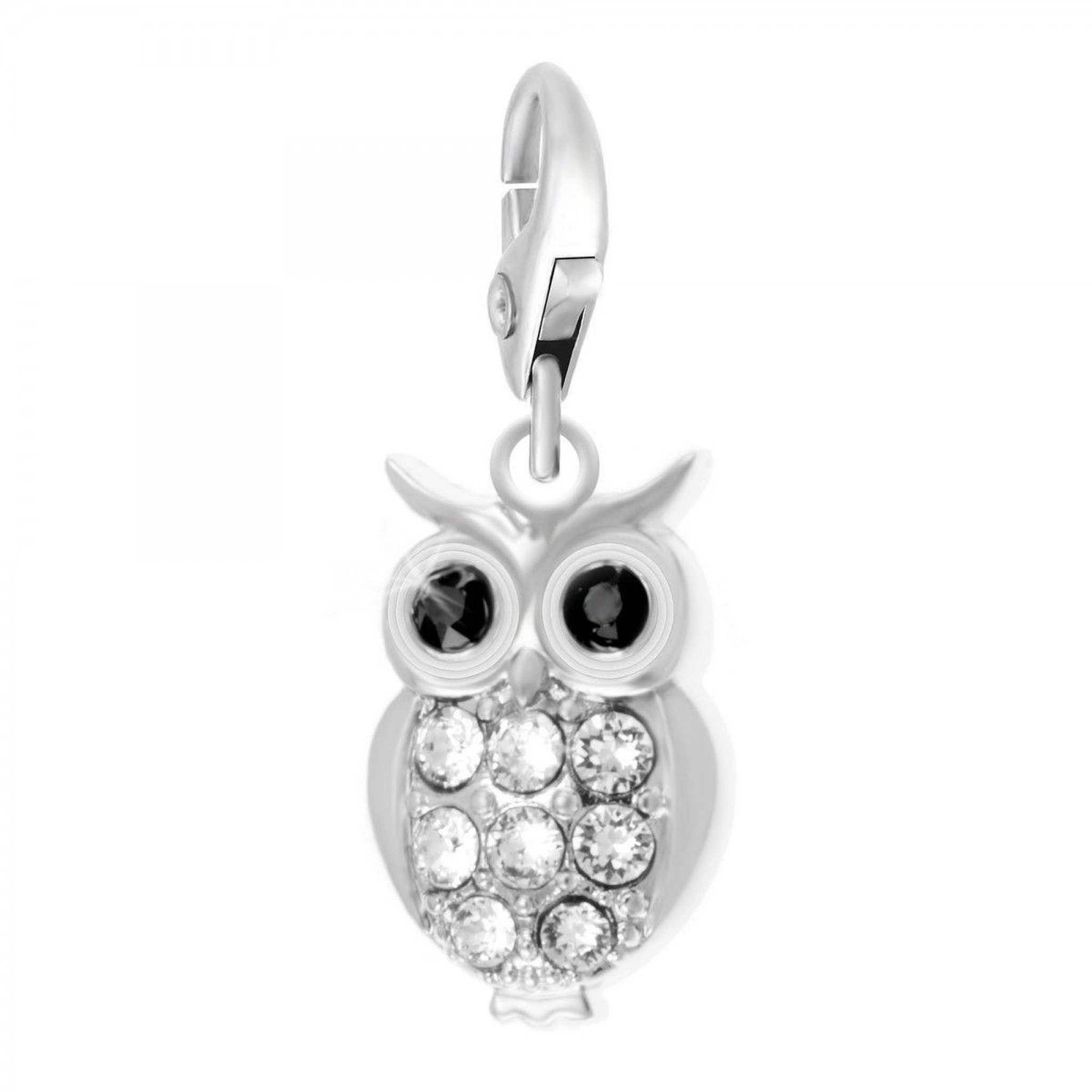 SC CRYSTAL Charm hibou strass sc crystal orné de cristaux scintillants