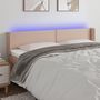 Voir la diapositive 1 : VIDAXL Tete de lit a LED Cappuccino 163x16x78/88 cm Similicuir