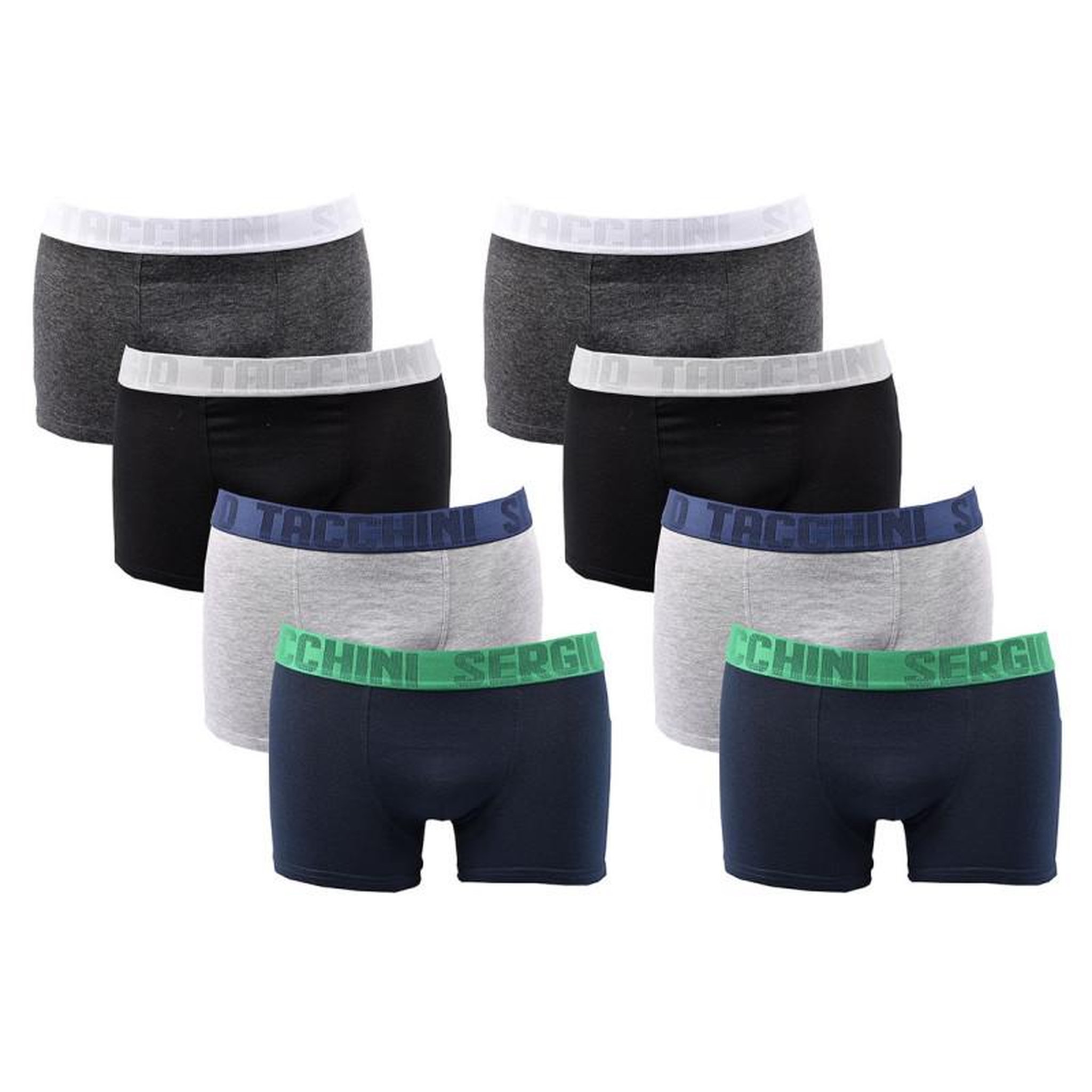 Voir la diapositive 2 : SERGIO TACCHINI Boxer Homme SERGIO TACCHINI Lot de 8