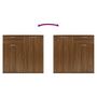 Voir la diapositive 6 : VIDAXL Buffet Chêne marron 80x36x75 cm Bois d ingénierie