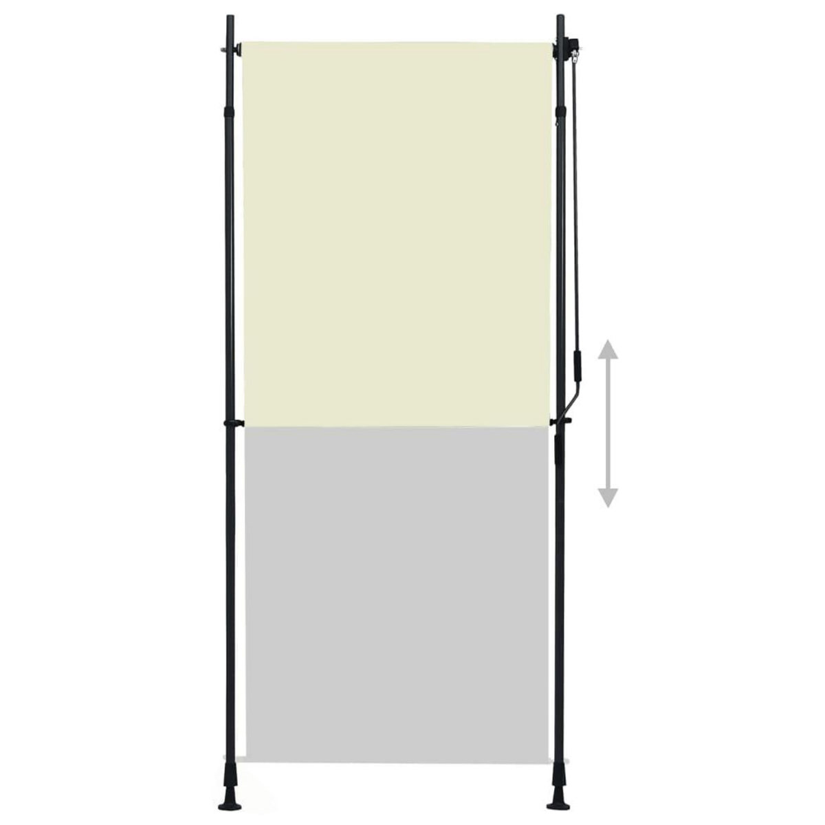 VIDAXL Store roulant d'exterieur 100 x 270 cm Creme