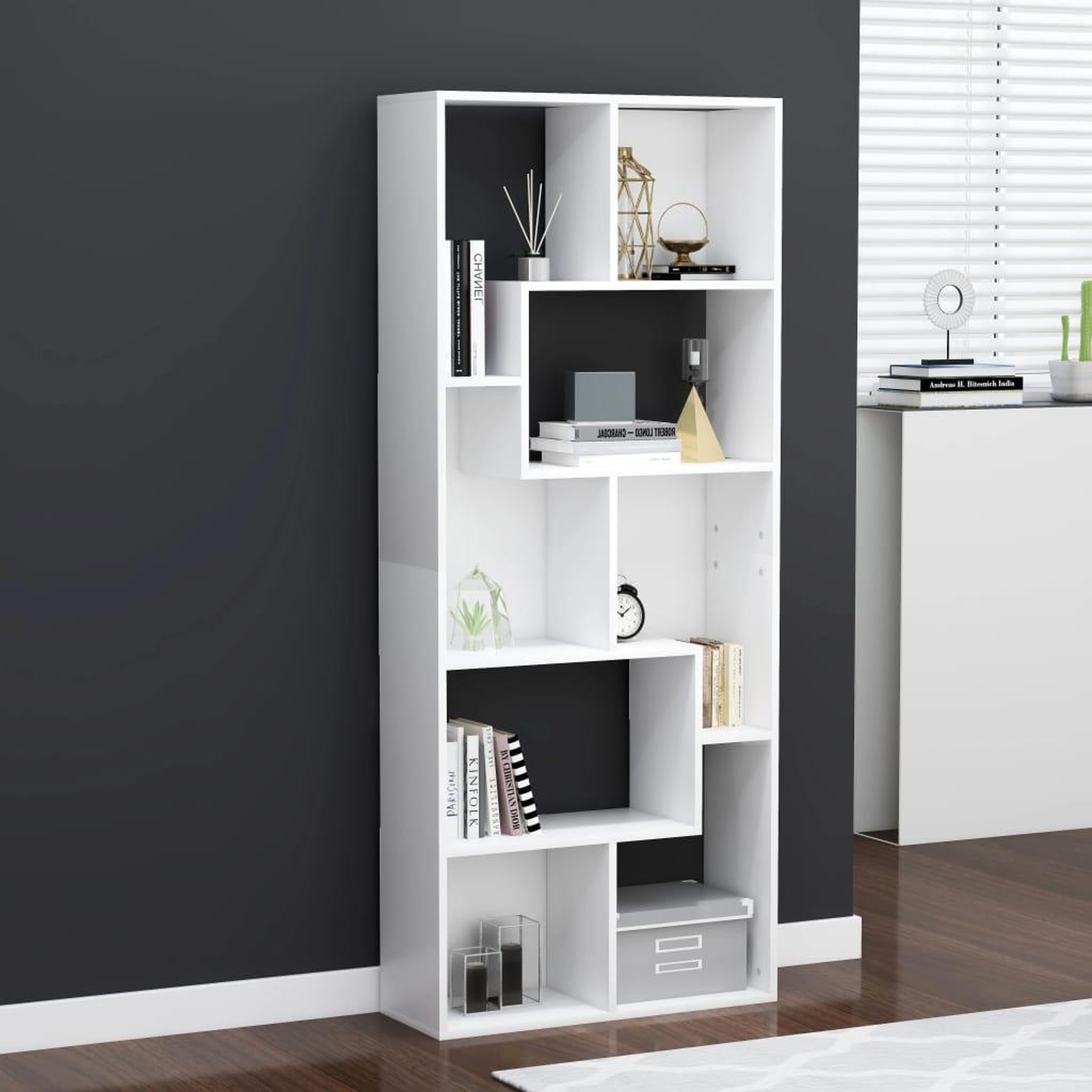 Voir la diapositive 1 : VIDAXL Bibliotheque Blanc 67x24x161 cm Bois d'ingenierie