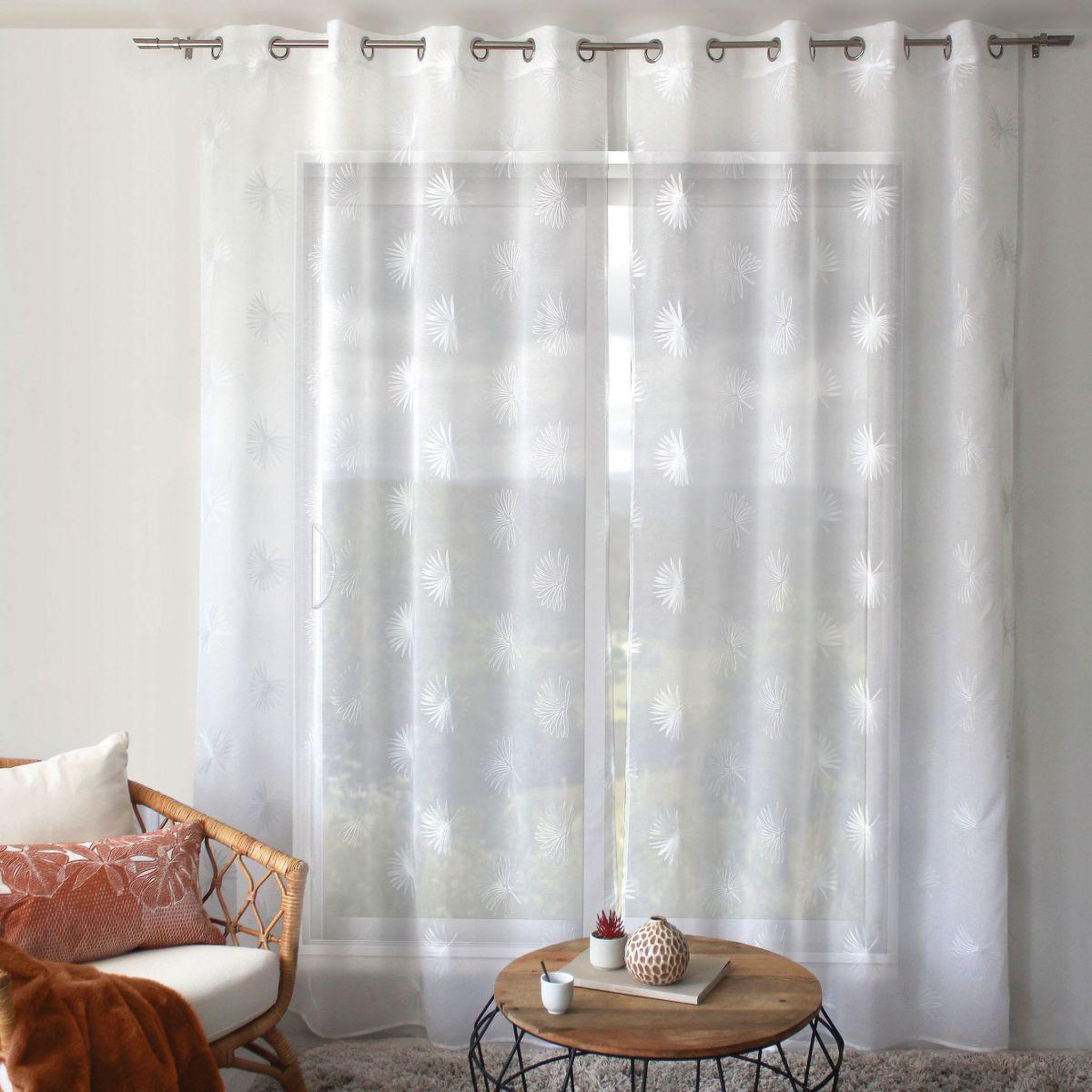 ENJOY HOME Rideau voilage à œillets  casamance  140x240cm blanc
