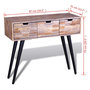 Voir la diapositive 6 : VIDAXL Table console avec 3 tiroirs Bois de teck recycle