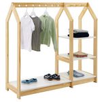 IDIMEX Penderie enfant SALLY en pin massif. Coloris disponibles : Bicolore, Blanc, Marron