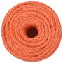 Voir la diapositive 3 : VIDAXL Corde de travail Orange 20 mm 50 m Polypropylene