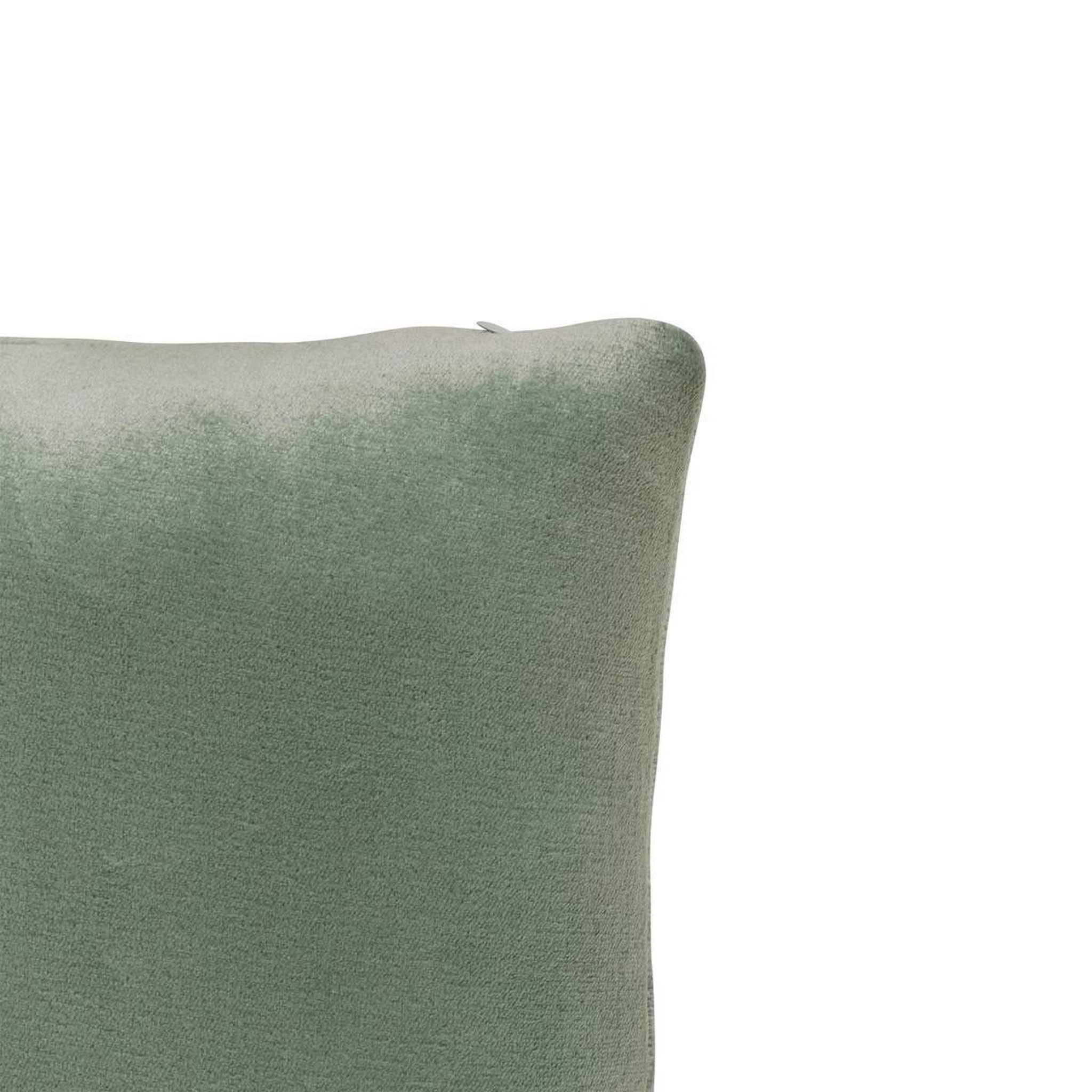 Voir la diapositive 2 : ATMOSPHERA Coussin en flanelle uni  ollis  38x38cm vert céladon
