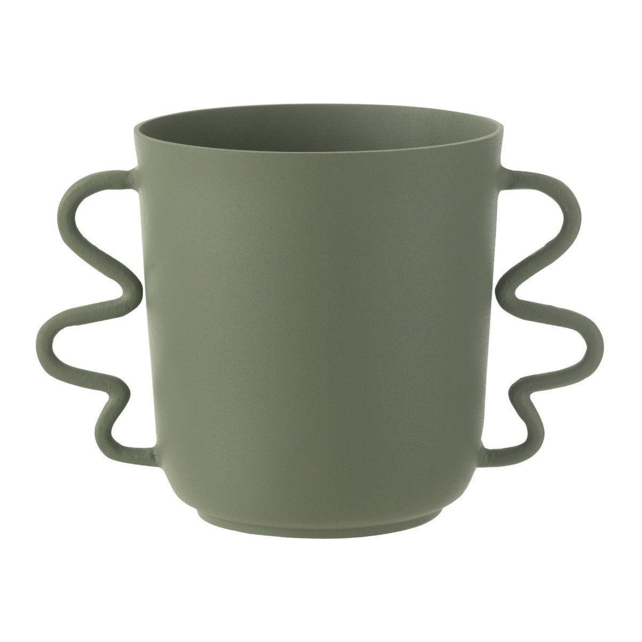 J-LINE Vase déco en aluminium  julien  34cm vert