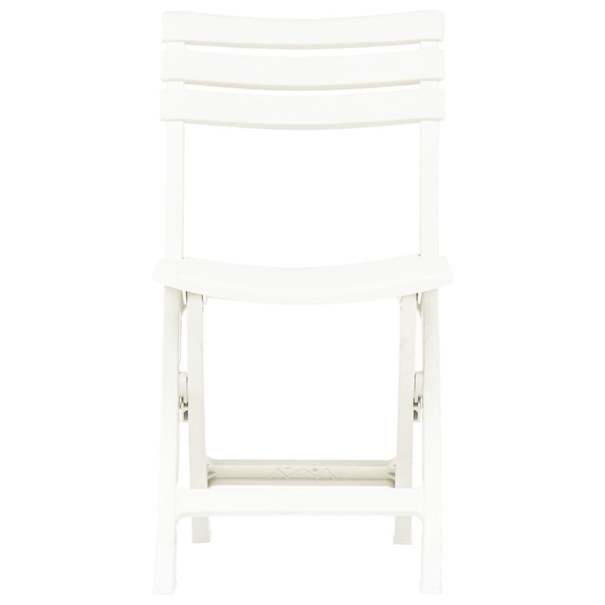 Voir la diapositive 3 : VIDAXL Chaises de jardin pliables lot de 2 Plastique Blanc