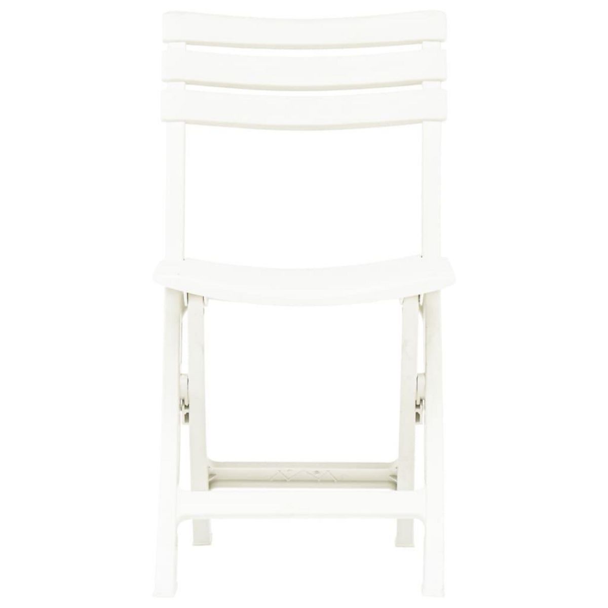 VIDAXL Chaises de jardin pliables lot de 2 Plastique Blanc