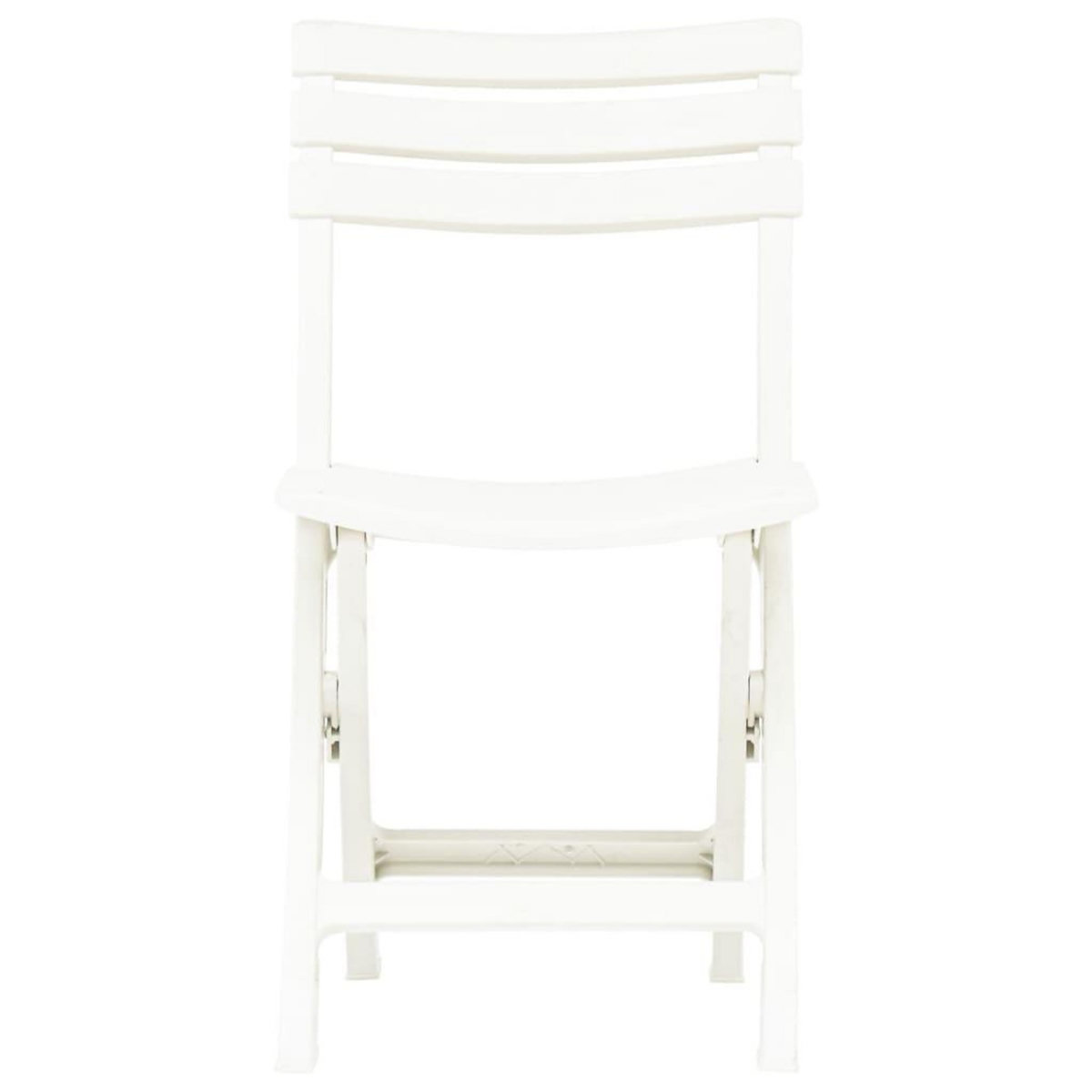 VIDAXL Chaises de jardin pliables lot de 2 Plastique Blanc