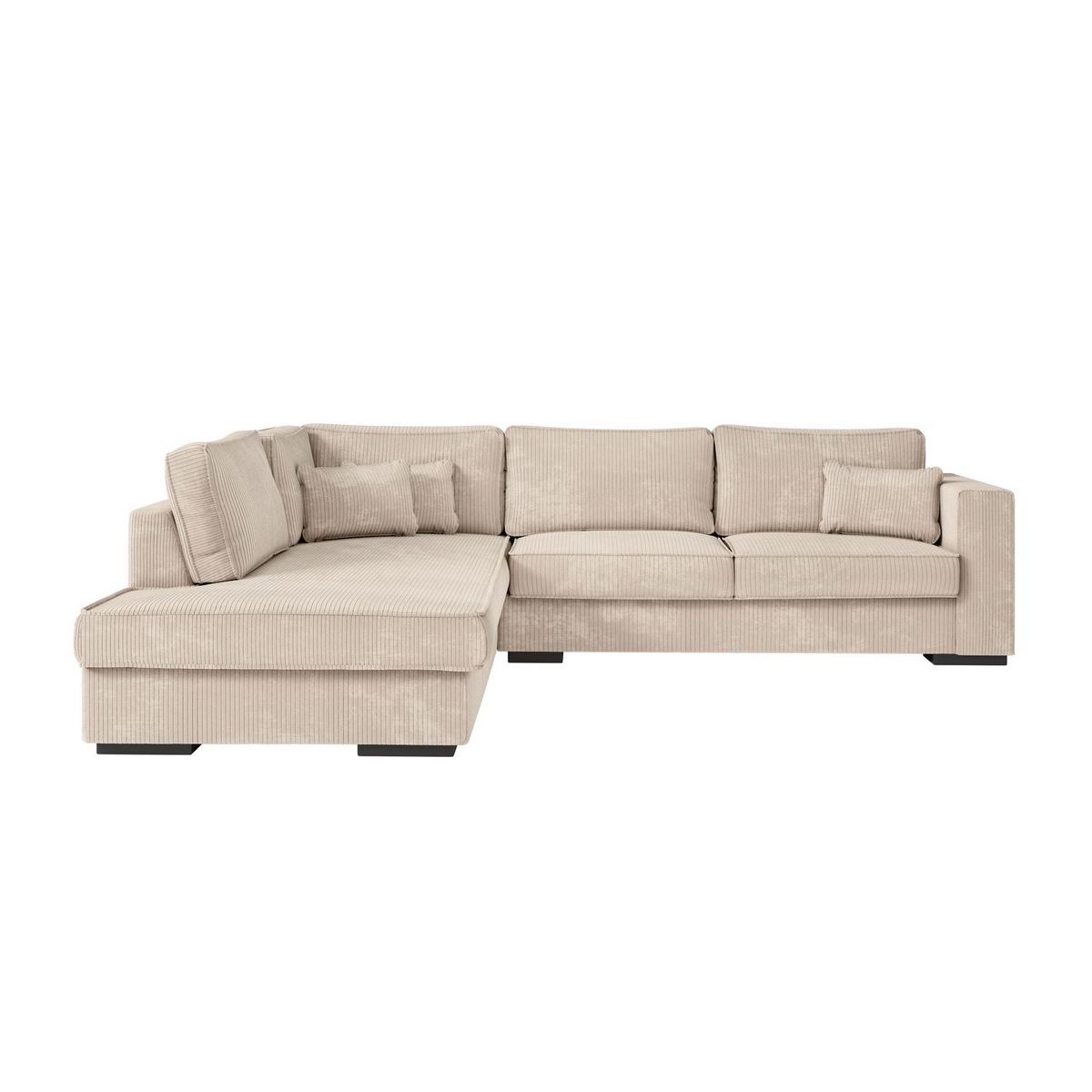 Canapé d'angle gauche 4 places velours cotelé  PENELOPE