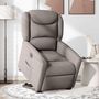 Voir la diapositive 2 : VIDAXL Fauteuil inclinable electrique taupe tissu