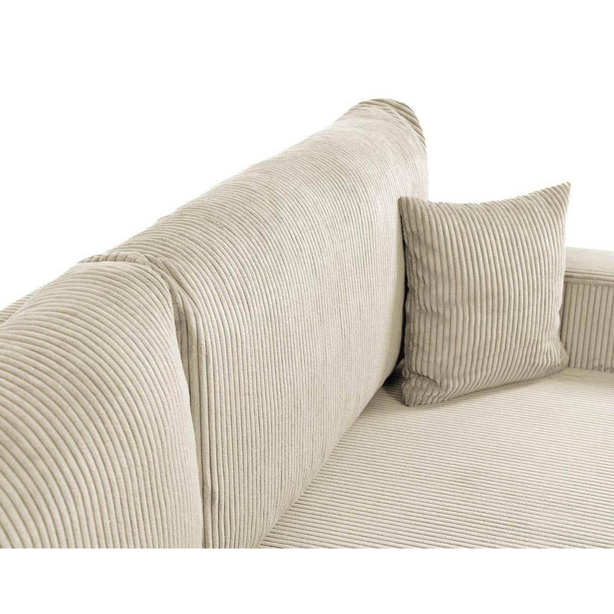 BEST MOBILIER Artemisa - canapé droit 3 places convertible avec coffre en velours côtelé