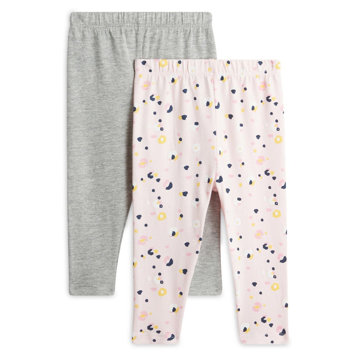 INEXTENSO Lot de 2 leggings papillons bébé fille