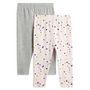 Voir la diapositive 1 : INEXTENSO Lot de 2 leggings papillons bébé fille