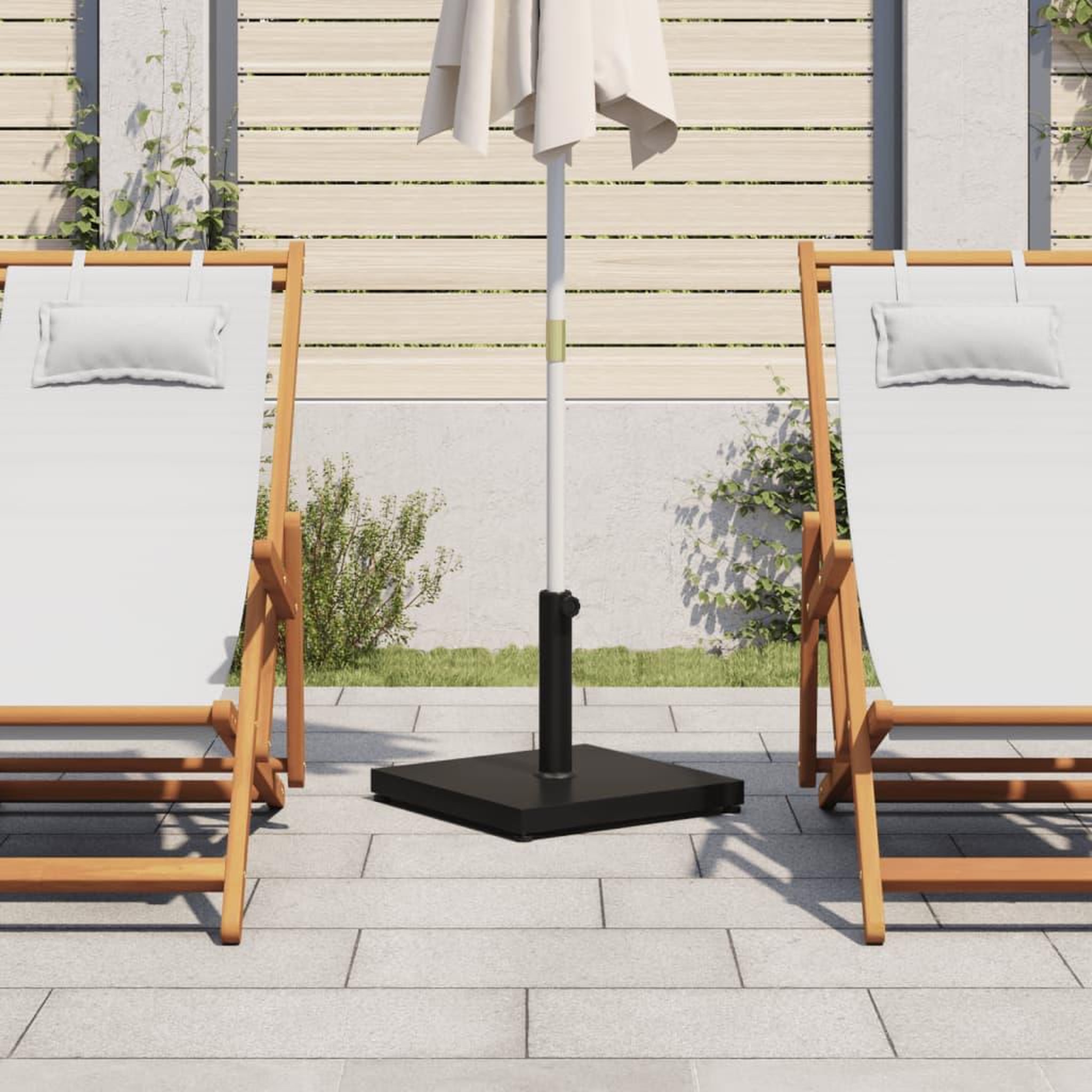 Voir la diapositive 3 : VIDAXL Base de parasol pour mats Ø32/38/48 mm 18 kg carre