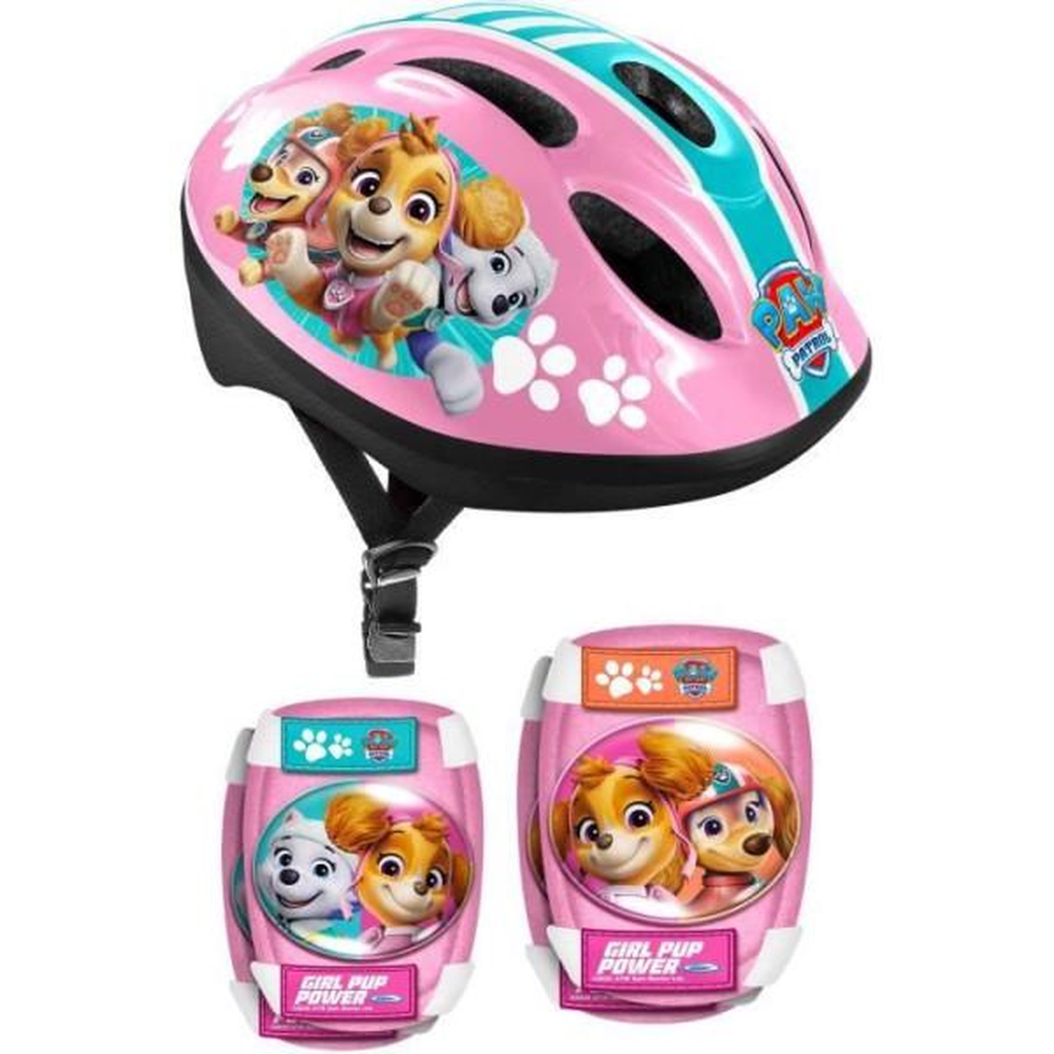STAMP Protections roller - PAT'PATROUILLE - Casque / Coudieres / Genouilleres - Rose