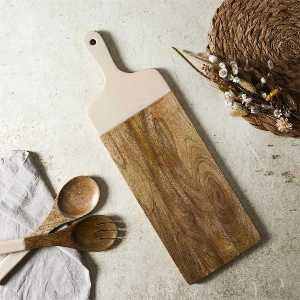 Paris Prix Planche de Présentation Uni en Bois  Dune  58cm Beige