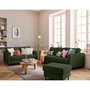 Voir la diapositive 2 : LISA DESIGN Jake - pouf en velours côtelé - pieds bois foncé