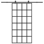 VIDAXL Porte coulissante et quincaillerie ESG verre et aluminium