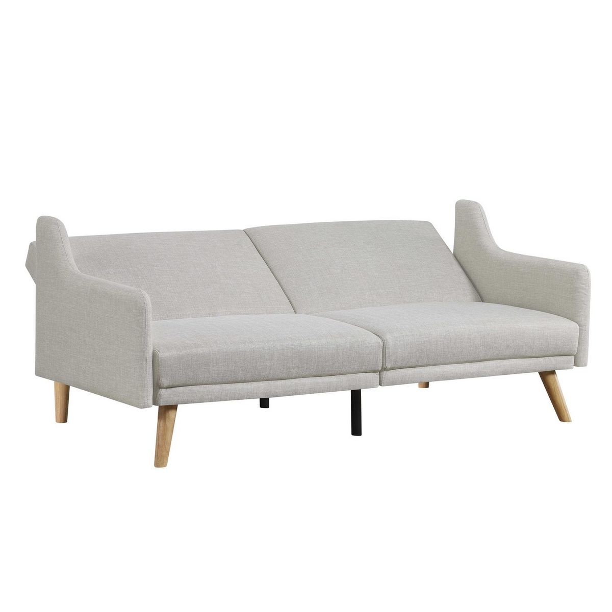 CONCEPT USINE Canapé scandinave convertible 3 places en tissu gris clair ESTER