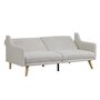 Voir la diapositive 6 : CONCEPT USINE Canapé scandinave convertible 3 places en tissu gris clair ESTER