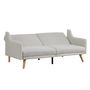 Voir la diapositive 6 : CONCEPT USINE Canapé scandinave convertible 3 places en tissu gris clair ESTER