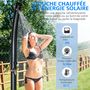 Voir la diapositive 4 : OUTSUNNY Douche solaire d'extérieur réservoir 20L pression max. 3,5 bar - mitigeur, grand pommeau orientable, robinet à pied - PVC ABS noir