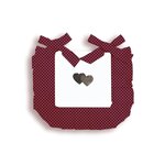 SOLEIL D'OCRE Dessus de chaise pur coton 40x40x3 cm LOVE rouge, par Soleil d'Ocre