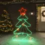 VIDAXL Figurine d'arbre de Noël avec 144 LED 88x56 cm