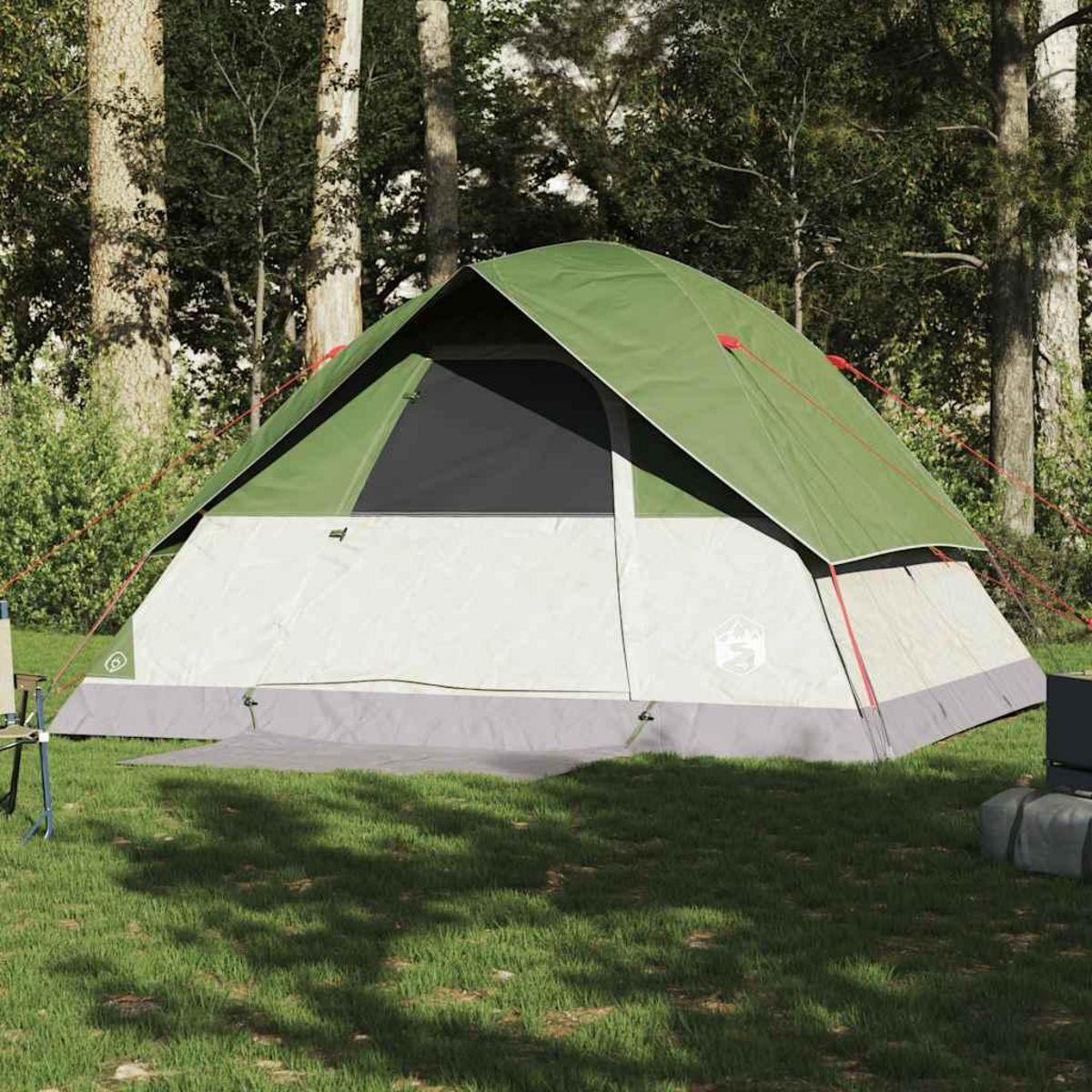 VIDAXL Tente familiale a dome 6 personnes vert impermeable