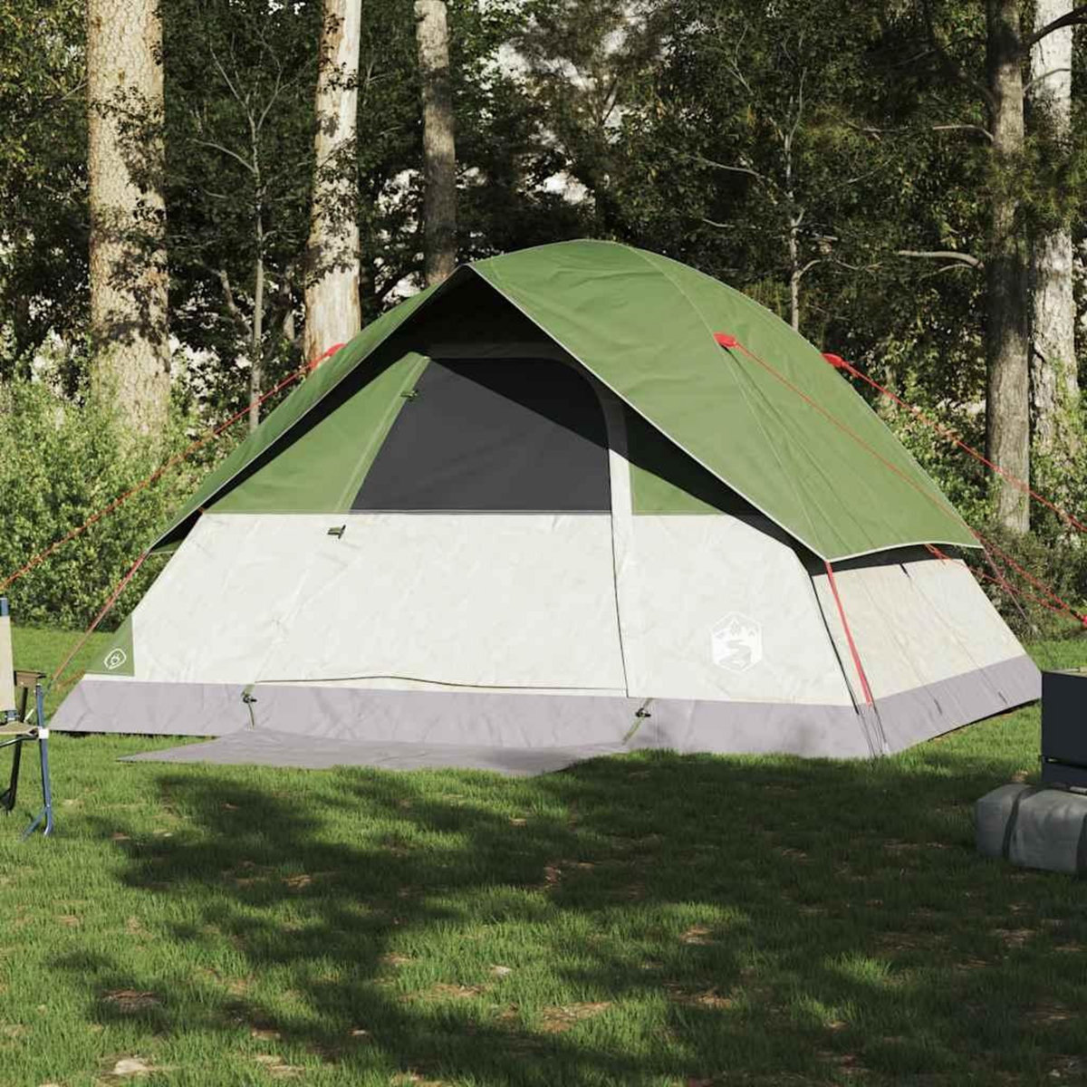 VIDAXL Tente familiale a dome 6 personnes vert impermeable
