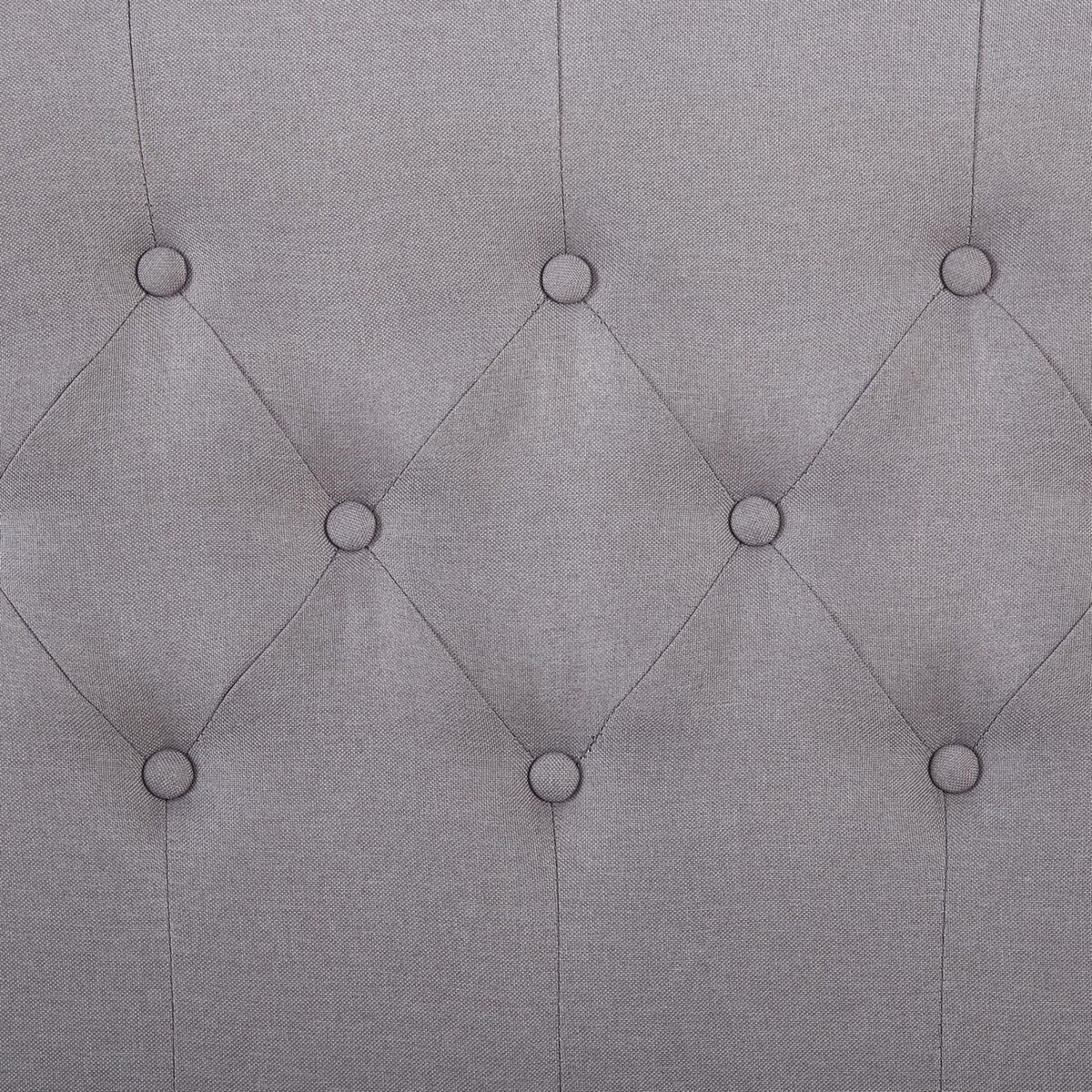 IDIMEX Lit simple BIARRITZ, 90 x 190 cm, capitonné avec sommier, revêtement en tissu