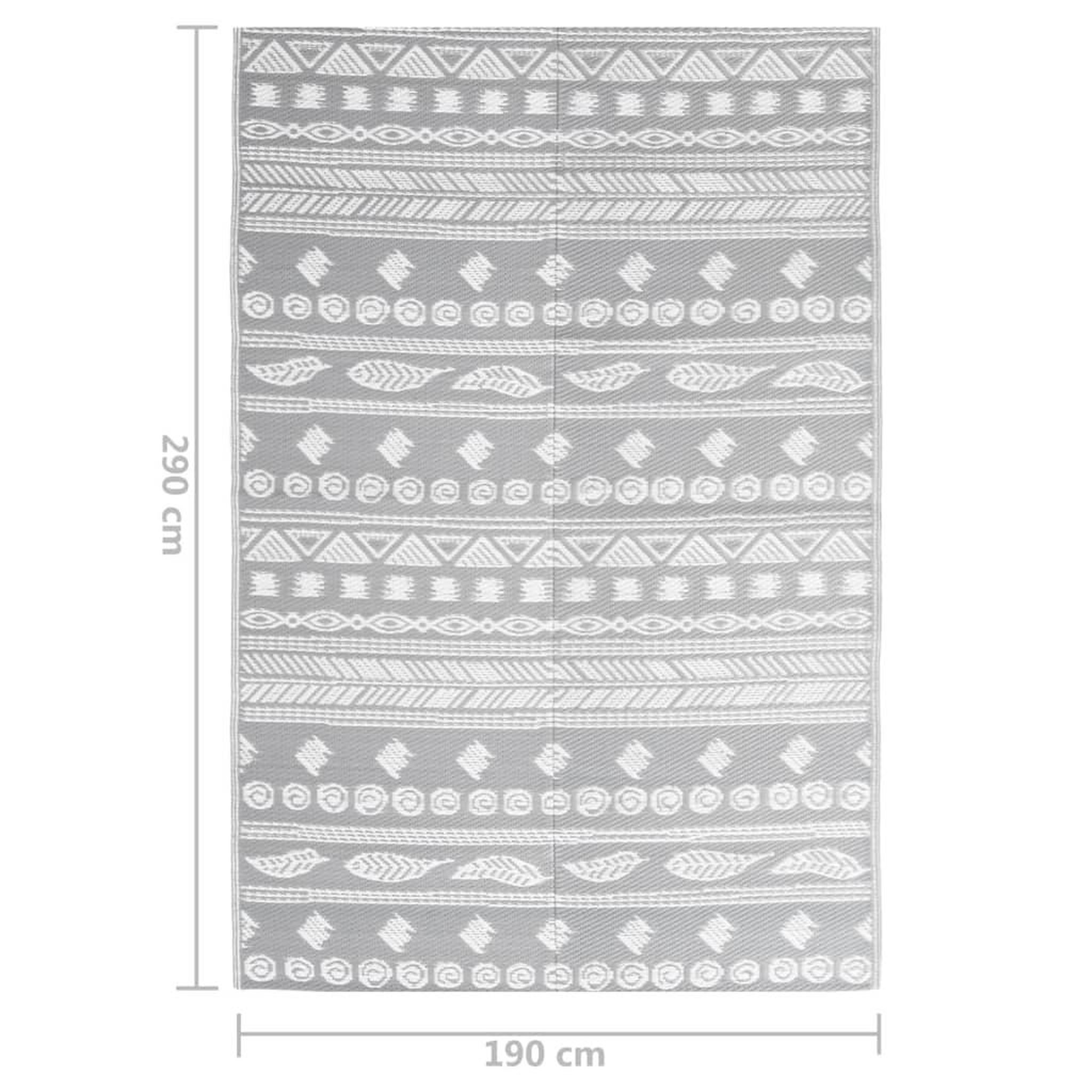 Voir la diapositive 6 : VIDAXL Tapis d'exterieur Gris 190x290 cm PP