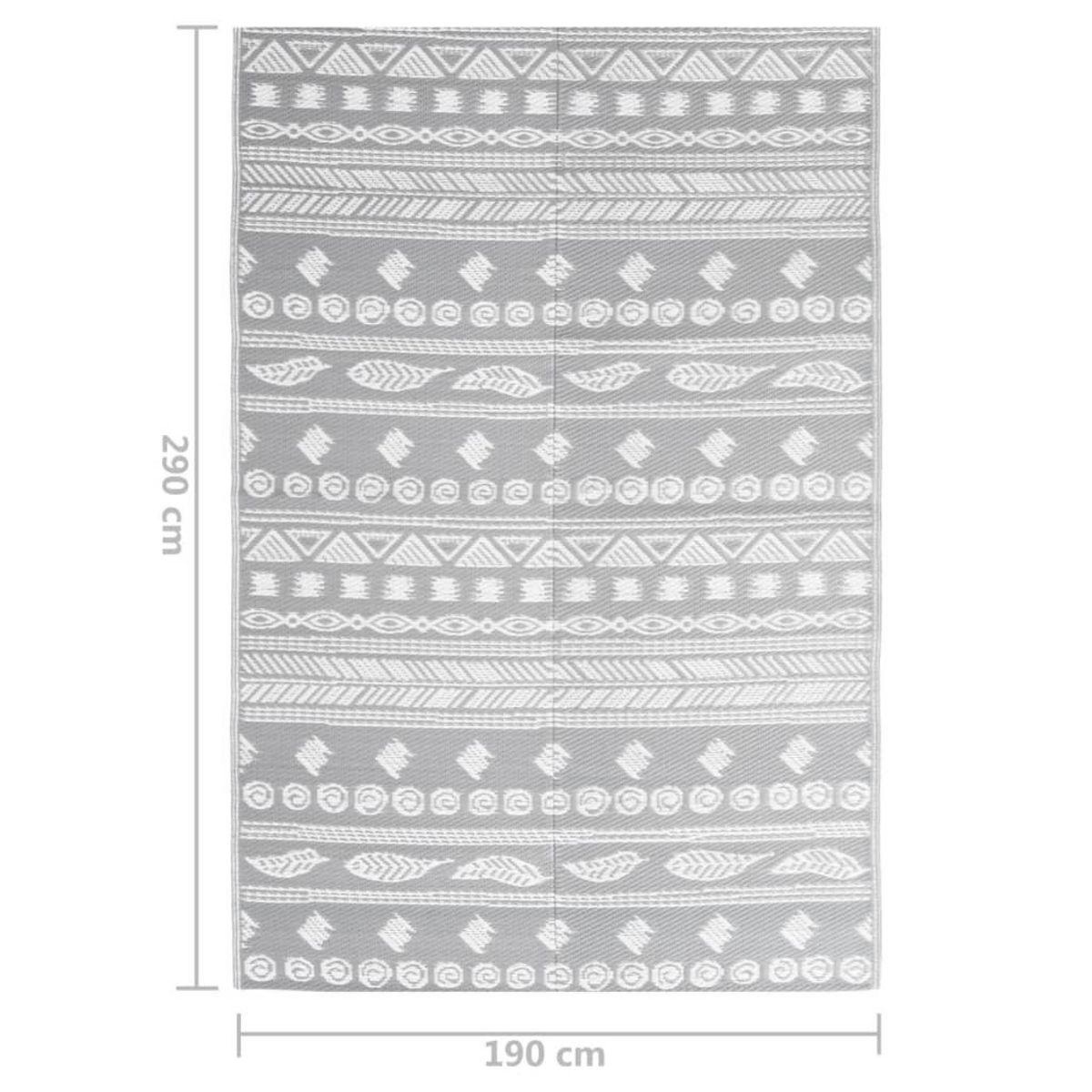 VIDAXL Tapis d'exterieur Gris 190x290 cm PP