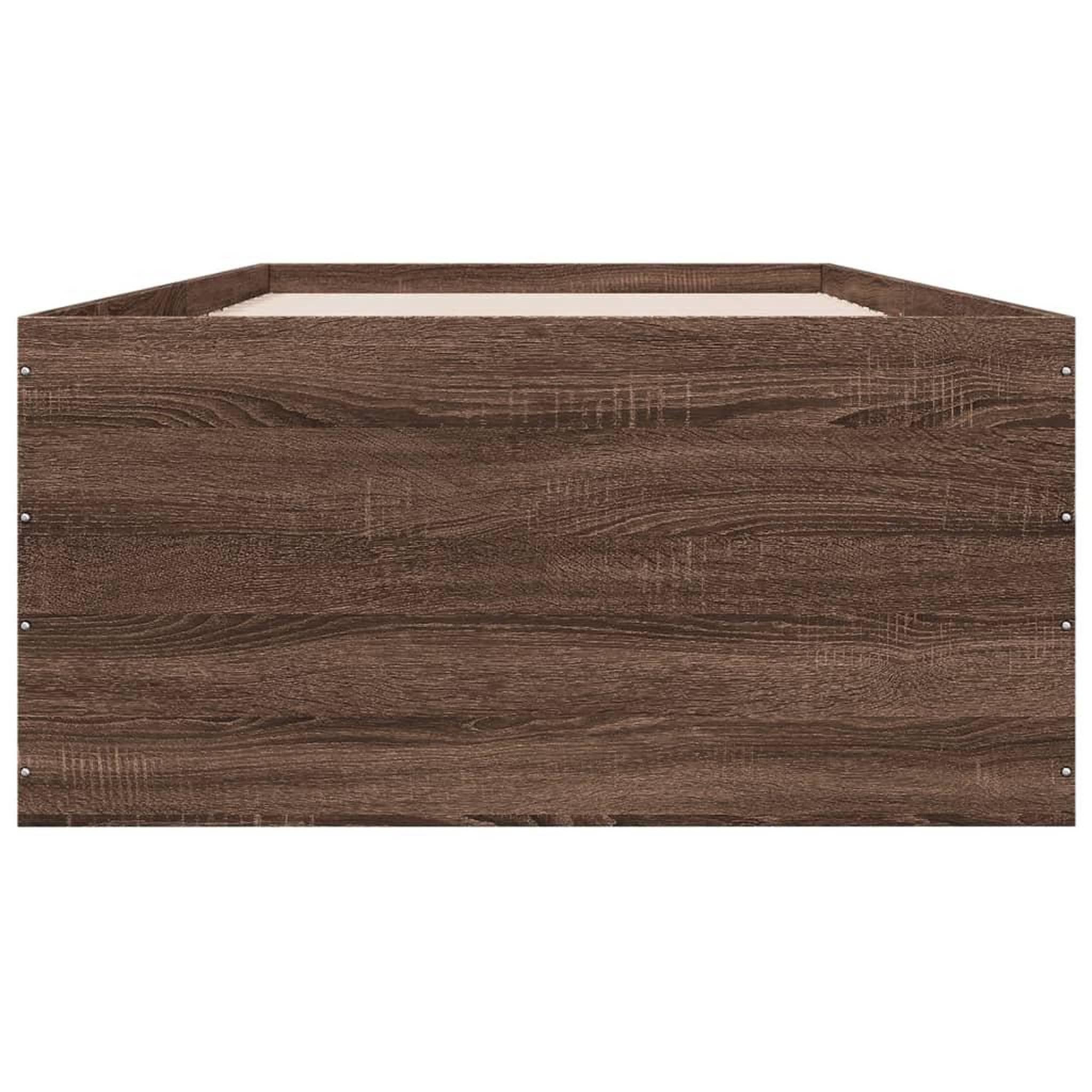 Voir la diapositive 4 : VIDAXL Cadre de lit sans matelas chene marron 100x200 cm