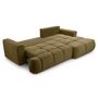 Voir la diapositive 4 : BEST MOBILIER Leonie - canapé d'angle droit 4 places convertible avec coffre en velours texturé